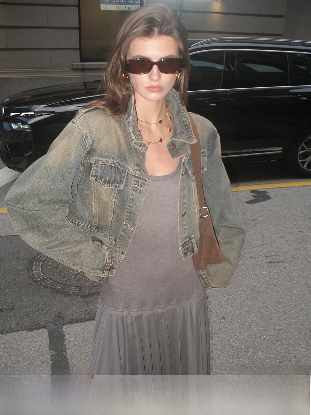 

Женская джинсовая куртка Luna7xi синего цвета, свободного кроя, повседневная, из смесового хлопка, на пуговицах, с длинными рукавами, для повседневной носки