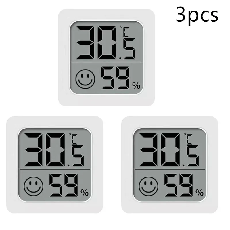 1/3pcsMini LCD Digitale Thermometer Hygrometer Indoor Kamertemperatuur-vochtigheidsmeter Sensor Gauge Weerstation Set - afbeelding 1