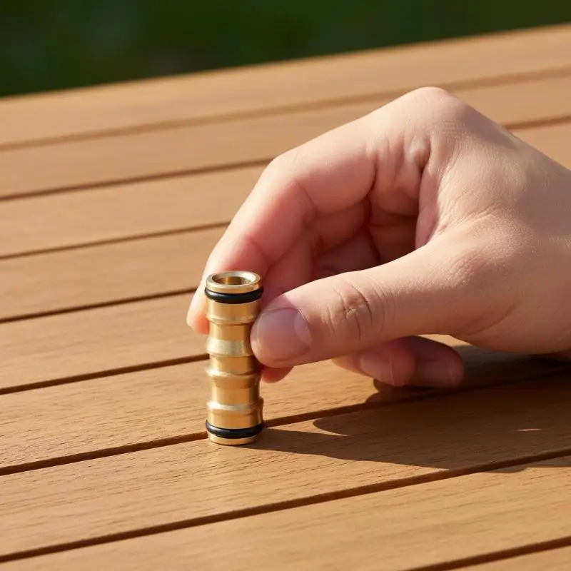 2 Way Brass Hose Connector Coupler Water Pipe Repair Extension Joint Garden Irrigation System Easy Installation