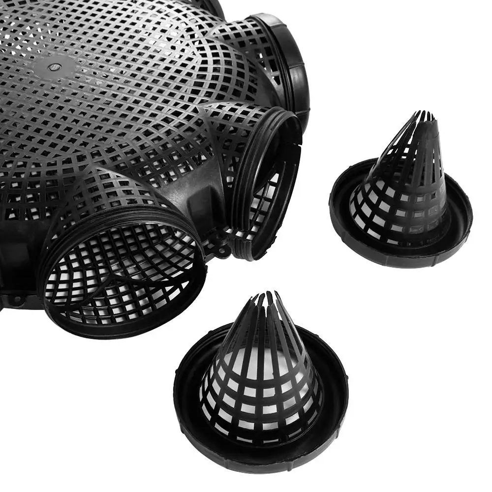 وعاء الصيد 3/6/8 ثقوب شبكة السمك السوداء قفص البلاستيك دائم لوتش فخ سهلة التركيب متعددة الوظائف الصيد الفخاخ الروبيان الثعابين