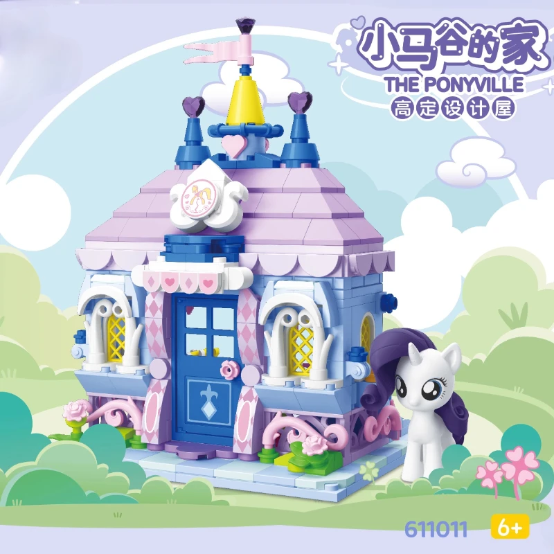 My Little Pony Bouwstenen Street View Twilight Sparkle Pinkie Pie Splicing Model Ornament Puzzel Speelgoedcollectie Cadeau