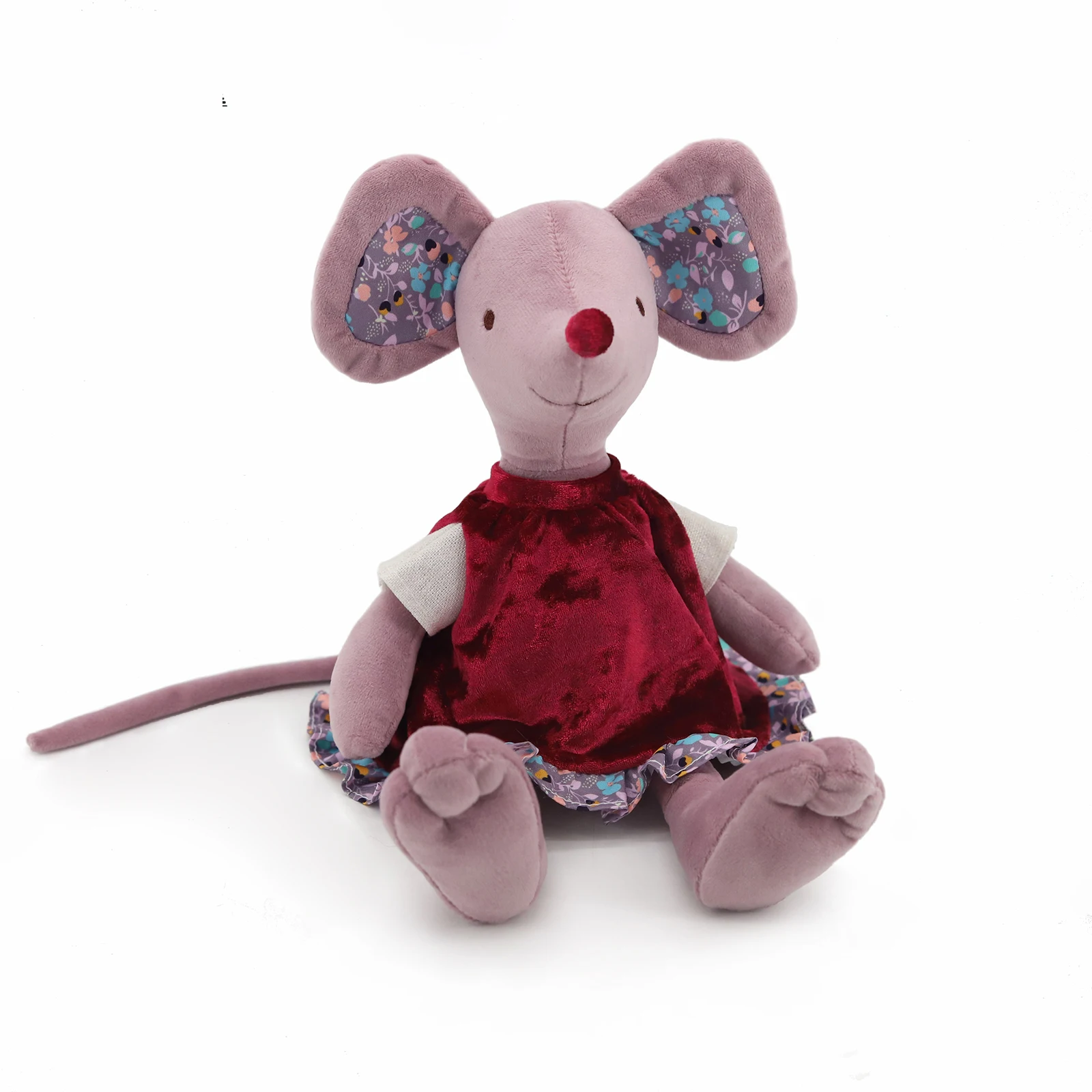 دمى الفأر الحيوانية المحشوة مع تنورة ديكور المنزل لعبة الفأر القطيفة للأطفال زينة غرفة النوم #1