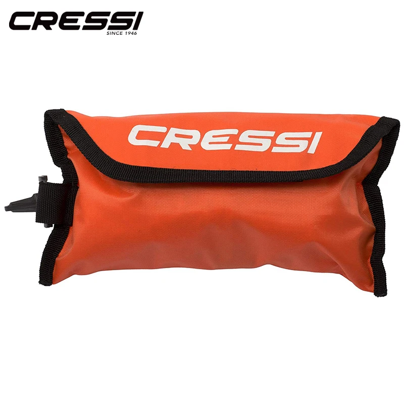 Cressi Marker Buoy PVC Inflatable Float for Scuba Diving Hi-Visibility Orange Outdoor Safety Accessory