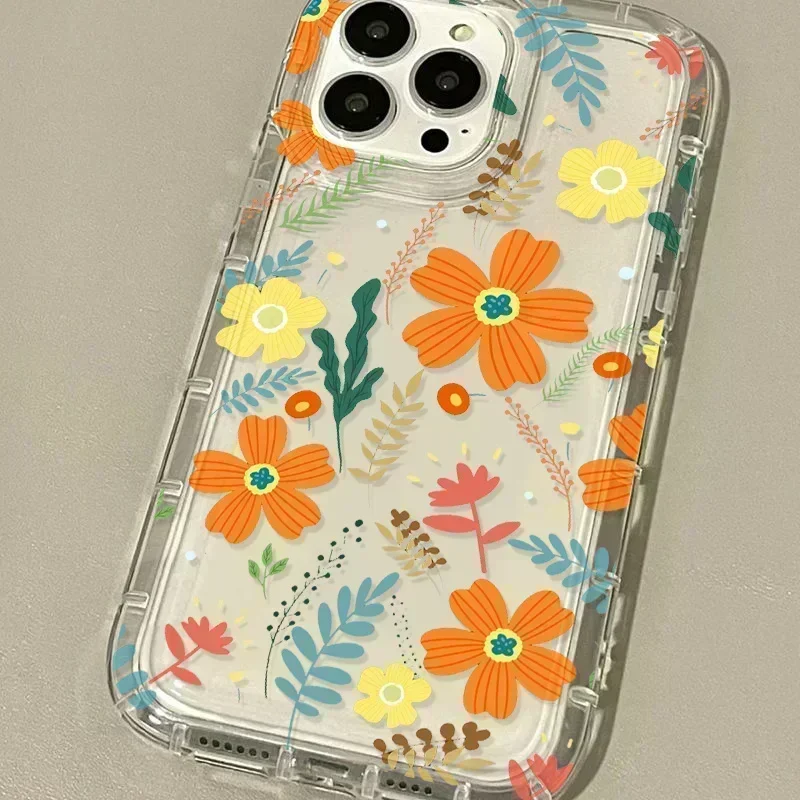 Weiche TPU Blume Handy hülle für iPhone 11 Hüllen iPhone 13 15 Pro Max 14 12 xr 7 8 plus x xs se 2020 14Promax 15Promax Funda Abdeckung