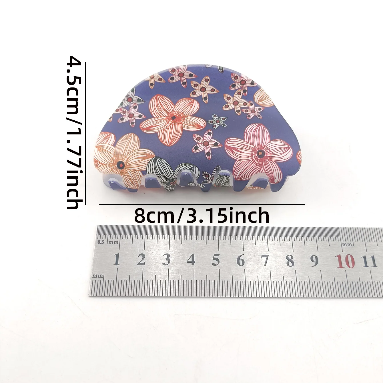 الاكريليك الأزهار الحلو مشبك شعر صغير مقاطع النساء الفتيات البلاستيك طباعة كراب المشابك مقاطع مقاطع الشعر دبابيس الشعر الملحقات