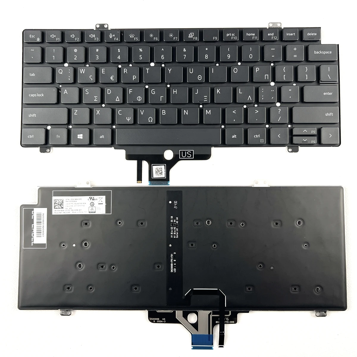 

Greek Backlit Replacement Laptop Keyboard For DELL Latitude 7420 7430 7520 7521 5421 5430 DP/N 0D41WW Series