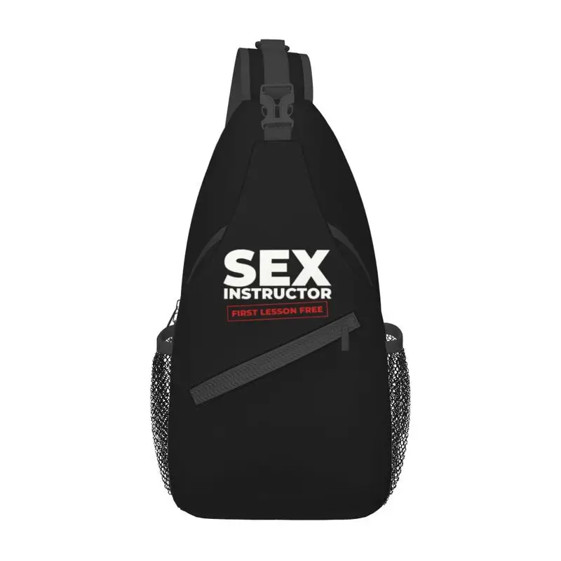 Personalized Sex Instructor Sling Bags Men Cool Shoulder Crossbody Chest Backpack Cycling Camping Daypack