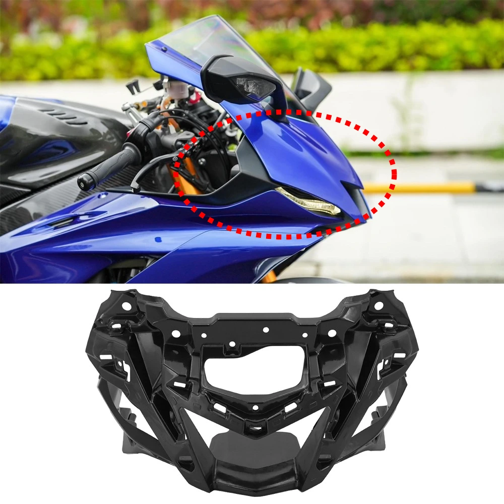 Headlight Front Upper Fairing Shell For Yamaha YZFR6 YZF-R6 YZF R6 2017-2022 Motorcycle Parts Head Light Trim Housing Cowl Nose