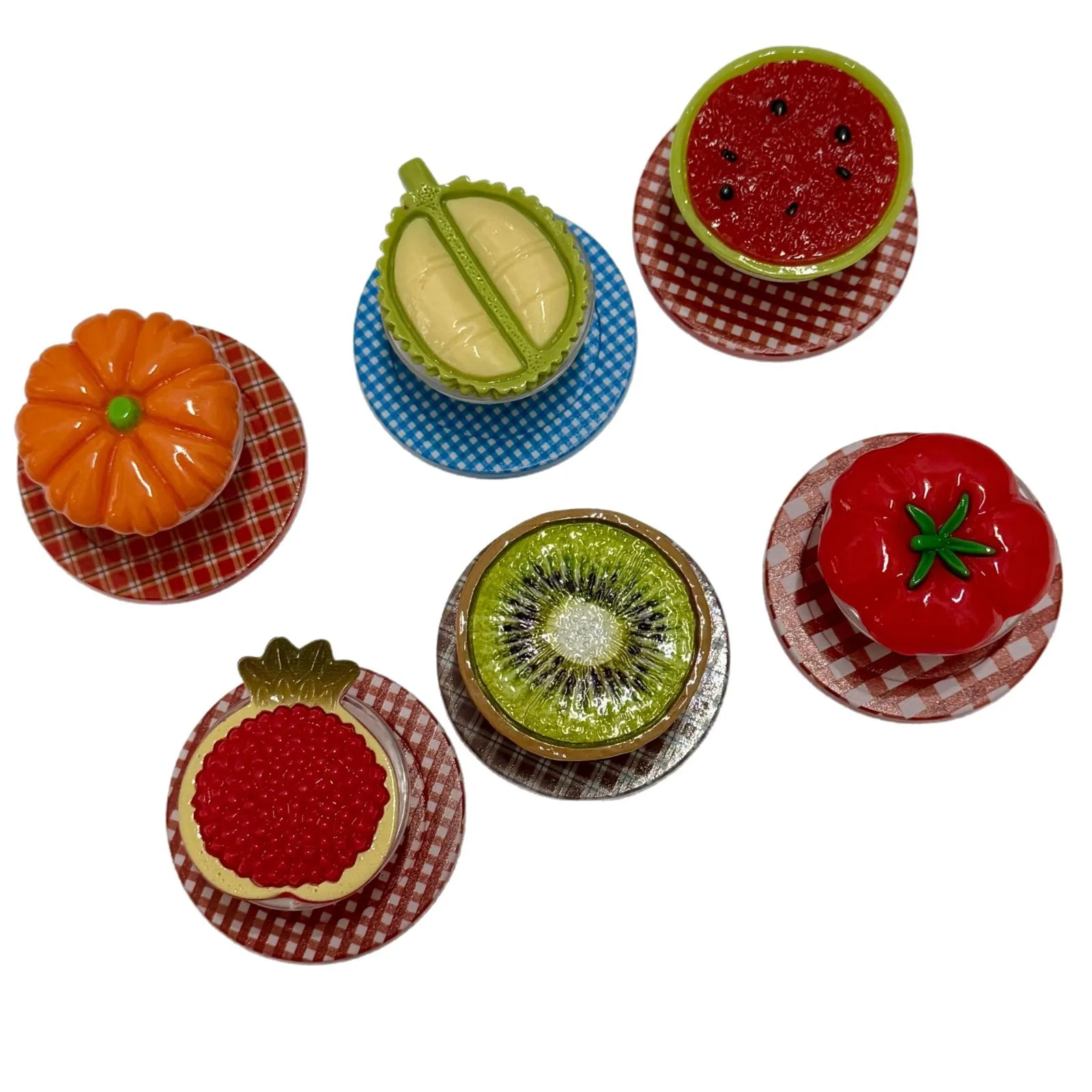 Милый красный помидор в клетку с тыквой, магнитный кронштейн, подходит для мобильного телефона MagSafe, настольный держатель на присоске, аксессуары для телефонов