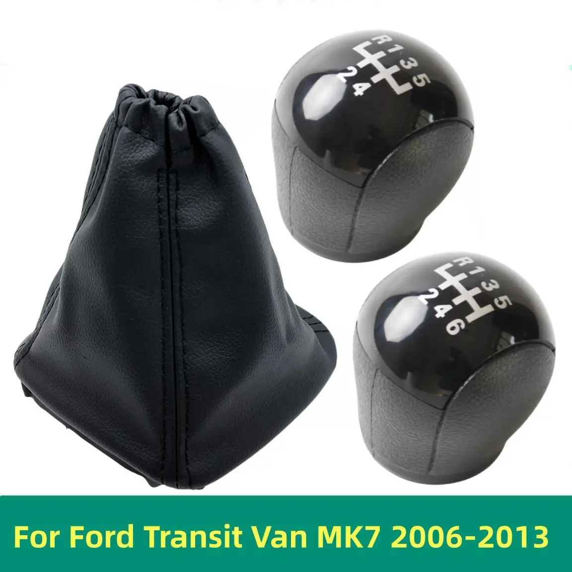 For Ford Transit Van MK7 2006 2007 2008 2009 2010 2011 2012 2013 Car 5/6 Speed Gear Stick Shift Knob Leather Boot Cover