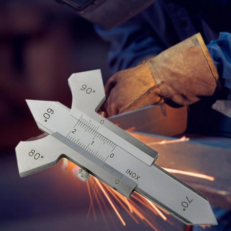 

652F Welding Gauge Ruler Weld Seam Bead/Fillet/Crown Test Ulnar Ruler 60 70 80 90 Degree Measure Gauging Tools
