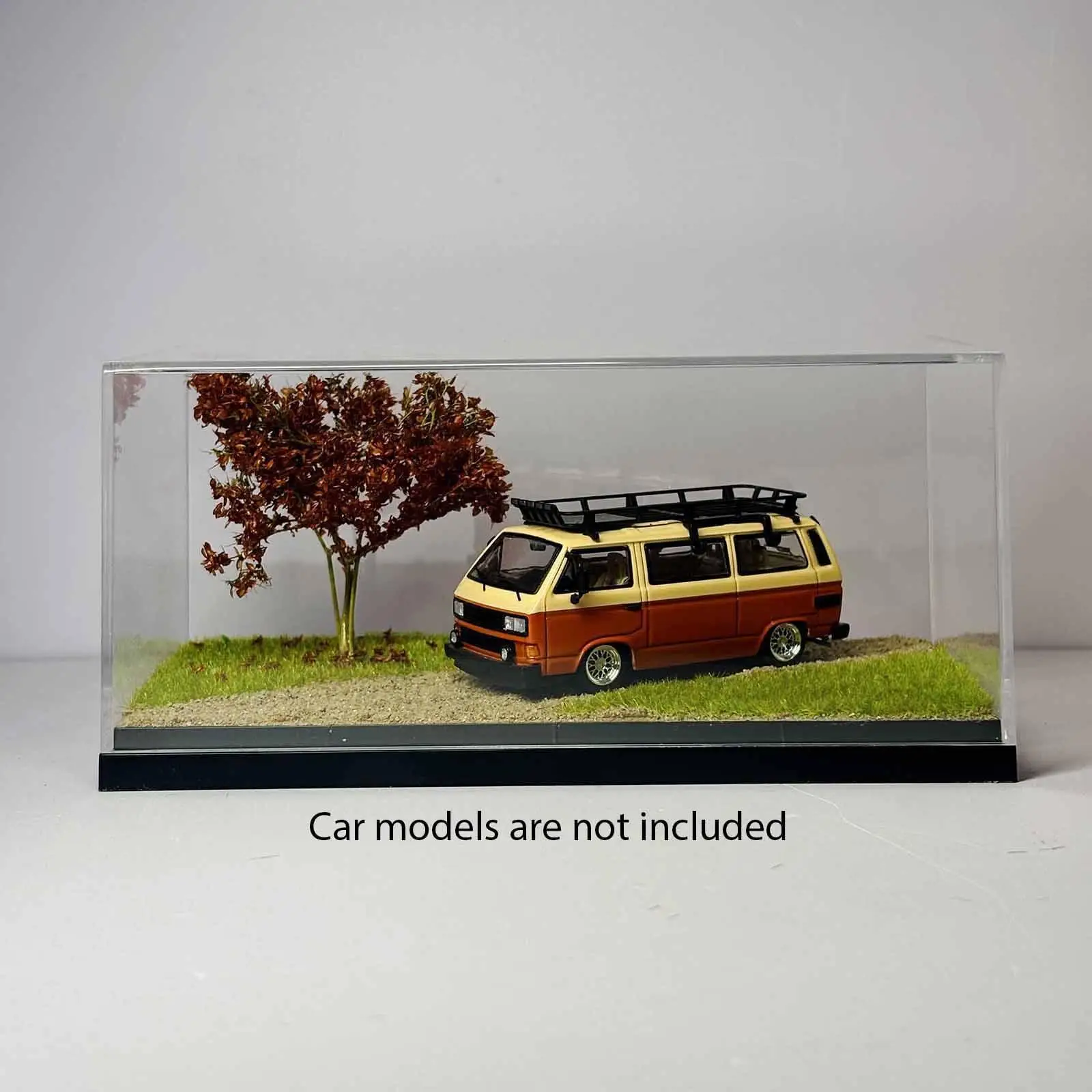 

Diorama 1/64 Car Display Case,Simulated Landscape Model,Protection Showcase for Figurines Mini Vehicle Model Showroom