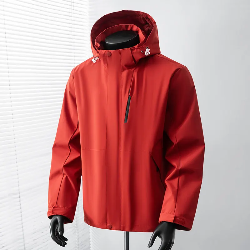 2026 Spring Outdoor Waterproof Jacket Men Hooded Windbreaker Rain Coat Breathable Fishing Camping Tactical Jackets Male Clothing