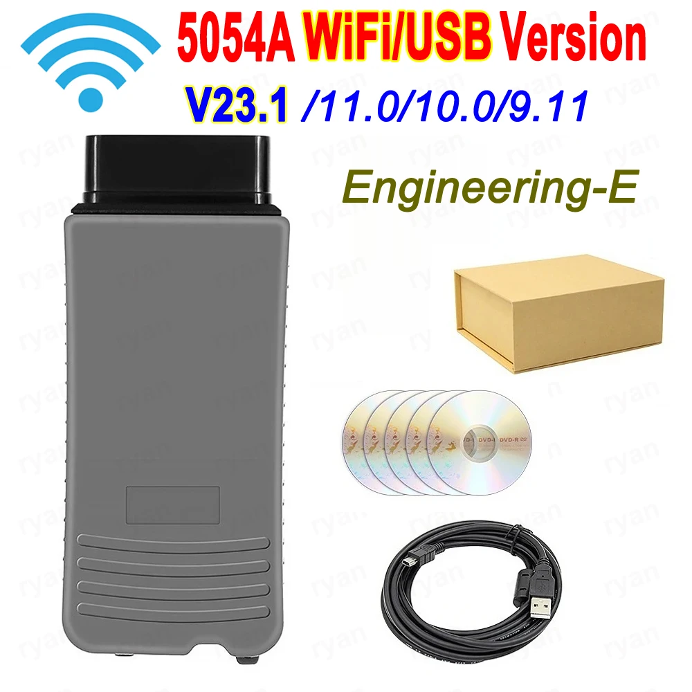 5054A WiFi USB Version Factory Wholesale Support Latest Version OD V23 Free Engineering-E V14.1 5054 Full Support V-Au-di Sk-da