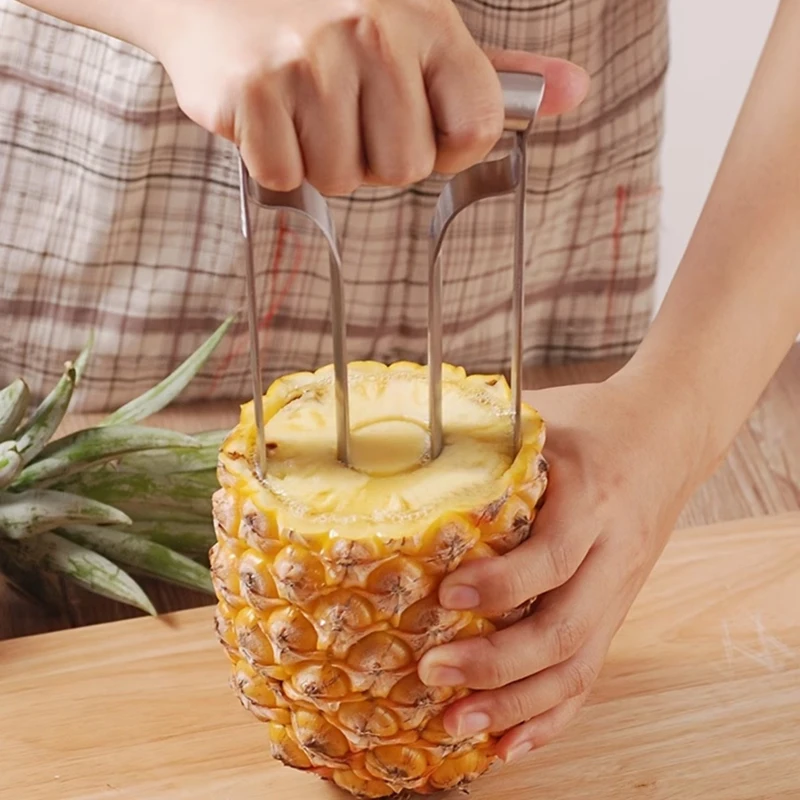 Pineapple Peeler Pineapple Corer Slicer Stainless Steel Fruit Cutter Easy Slicer Peeler Kitchen Gadget Cooking Tools view 5