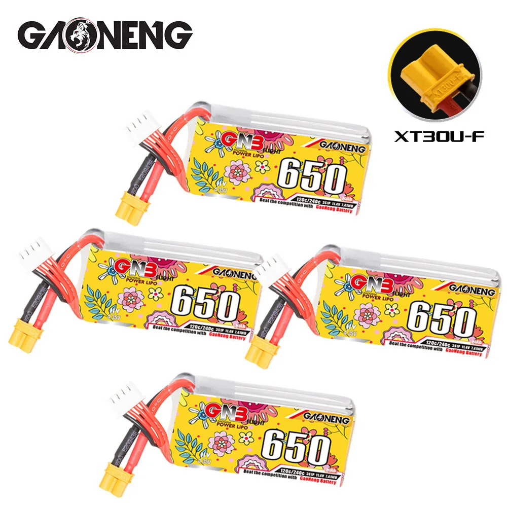 GNB 3s 11.4v 650mAh 120c/240c Lipo Battery For RC Helicopter Quadcopter FPV Racing Drone Spare Parts 3s Drones Battery