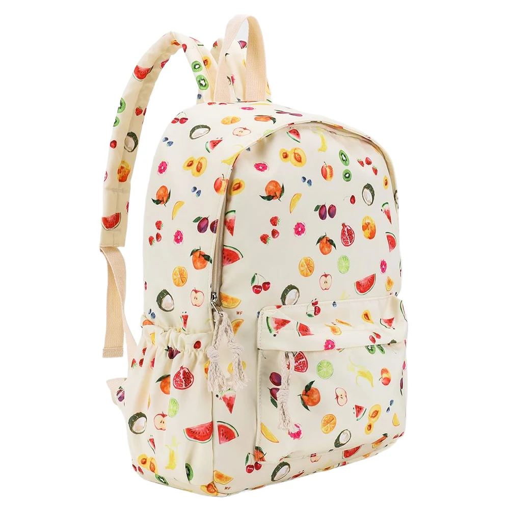 Girls Women Canvas Floral Print Backpack Fashion Casual Travel Daypack Preppy Backpack for Travel Work for High School College