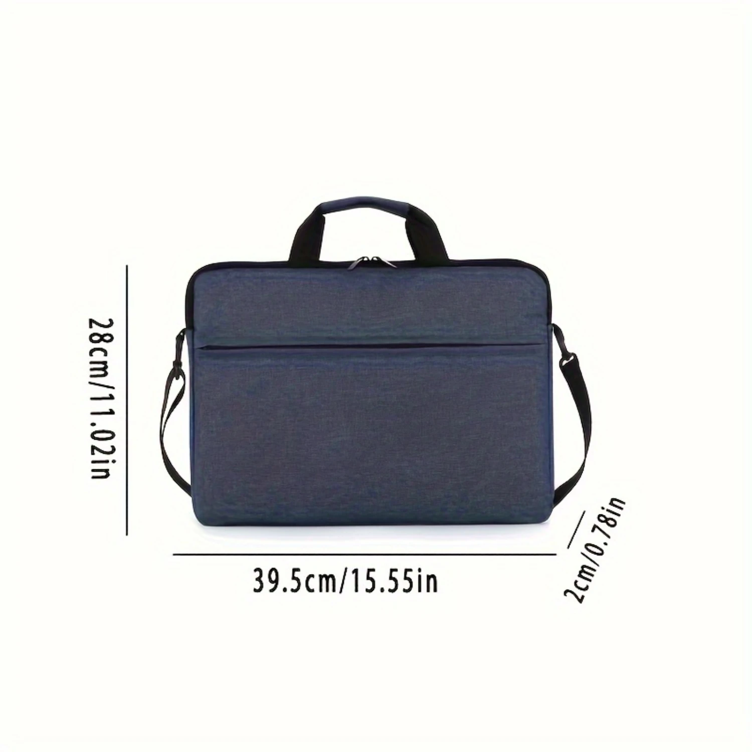 Laptop Briefcase for Men and Women, Large Capacity Single-Shoulder Notebook Computer Bag with File Pocket, Ideal for Travel, Bus