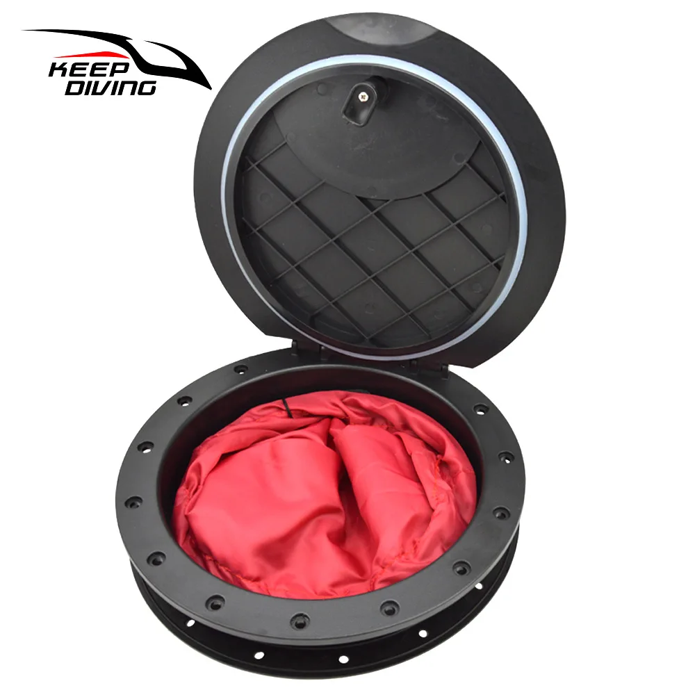 9 Inch Kayak Hatch Cover Deck Plate ABS Easy Install Accessories Hatch Cover Boat Screws Round With Red Bag