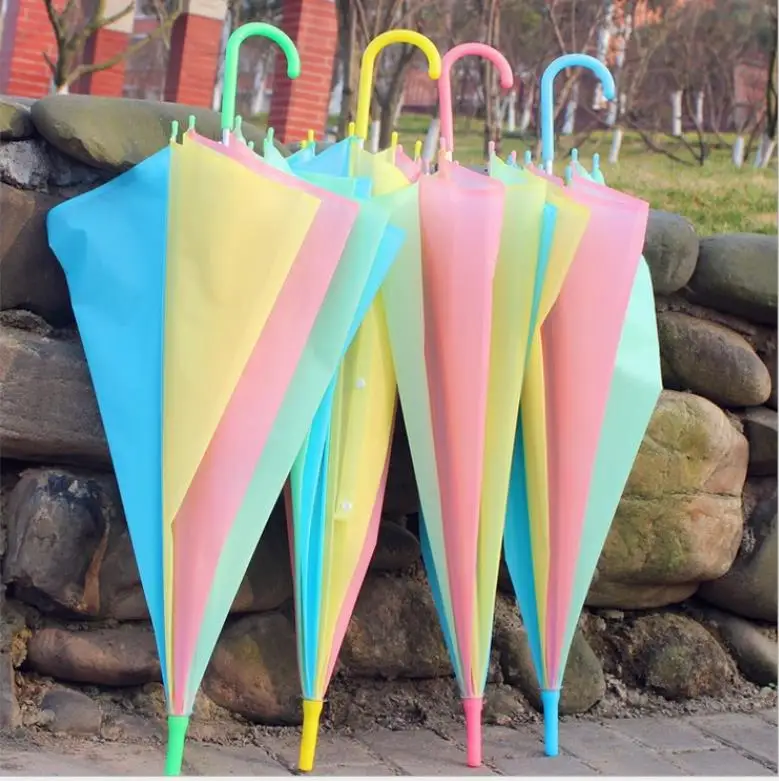 

Зонт автоматический прозрачный радужный с длинной ручкой, 30 шт.