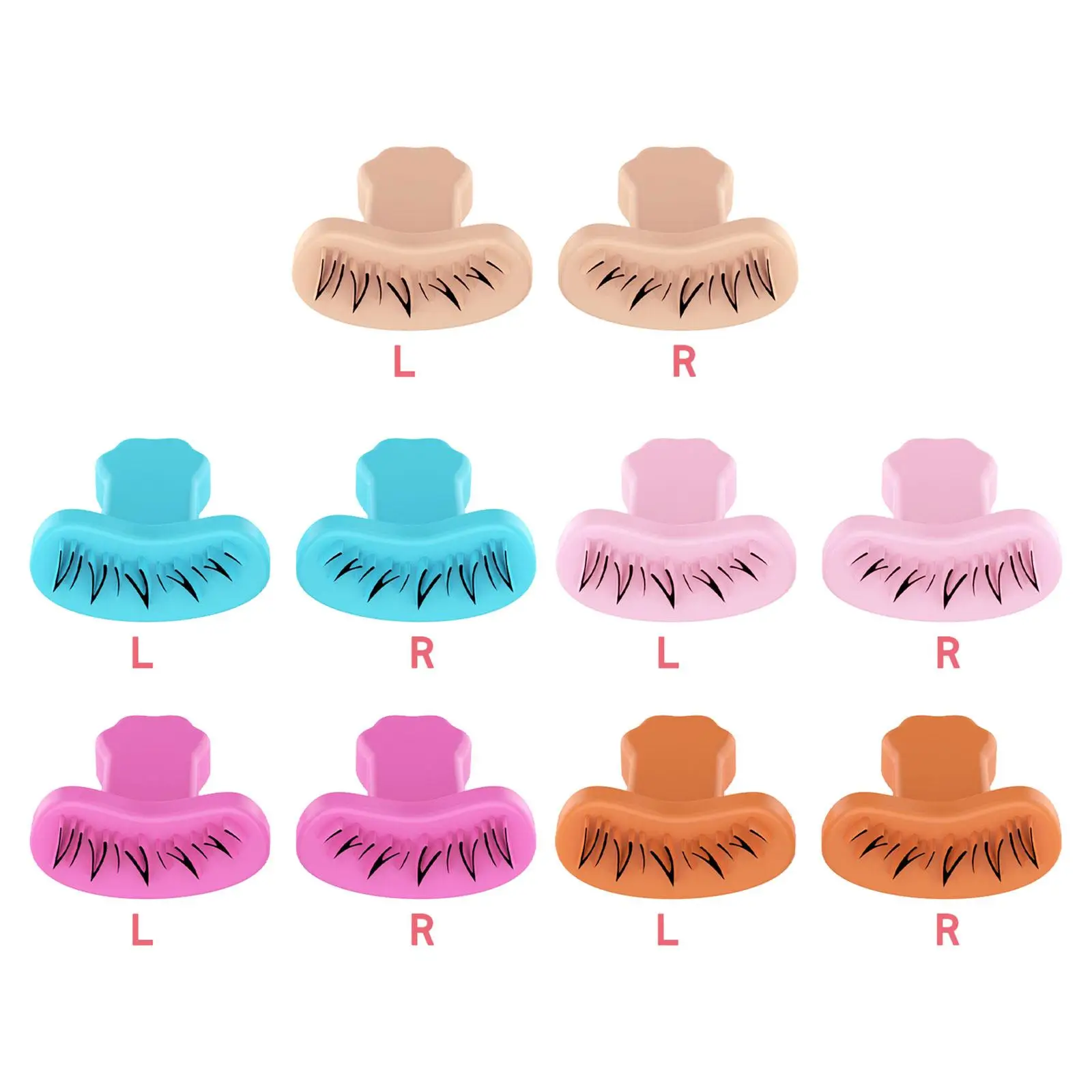 ภายใต้ขนตา Stamper DIY ด้านล่างขนตาแม่แบบ Eyelash Stampers ลายฉลุด้วย