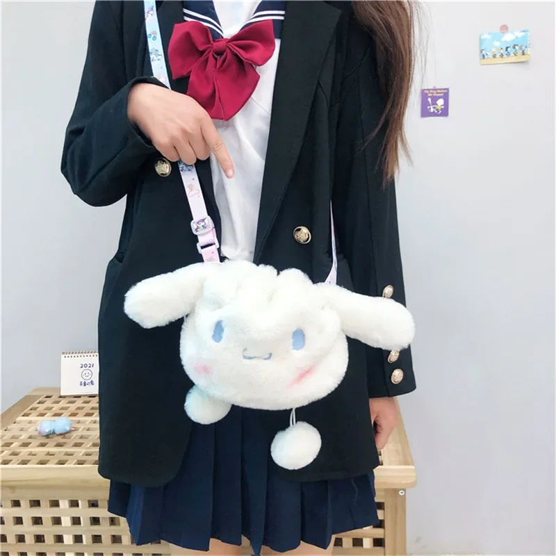 Hello Kittty Kawaii Purses and Handbags Sanrio Kuromi Coin Bags for Women Cute Cinnamoroll My Melody Purin Shoulder Phone Bag