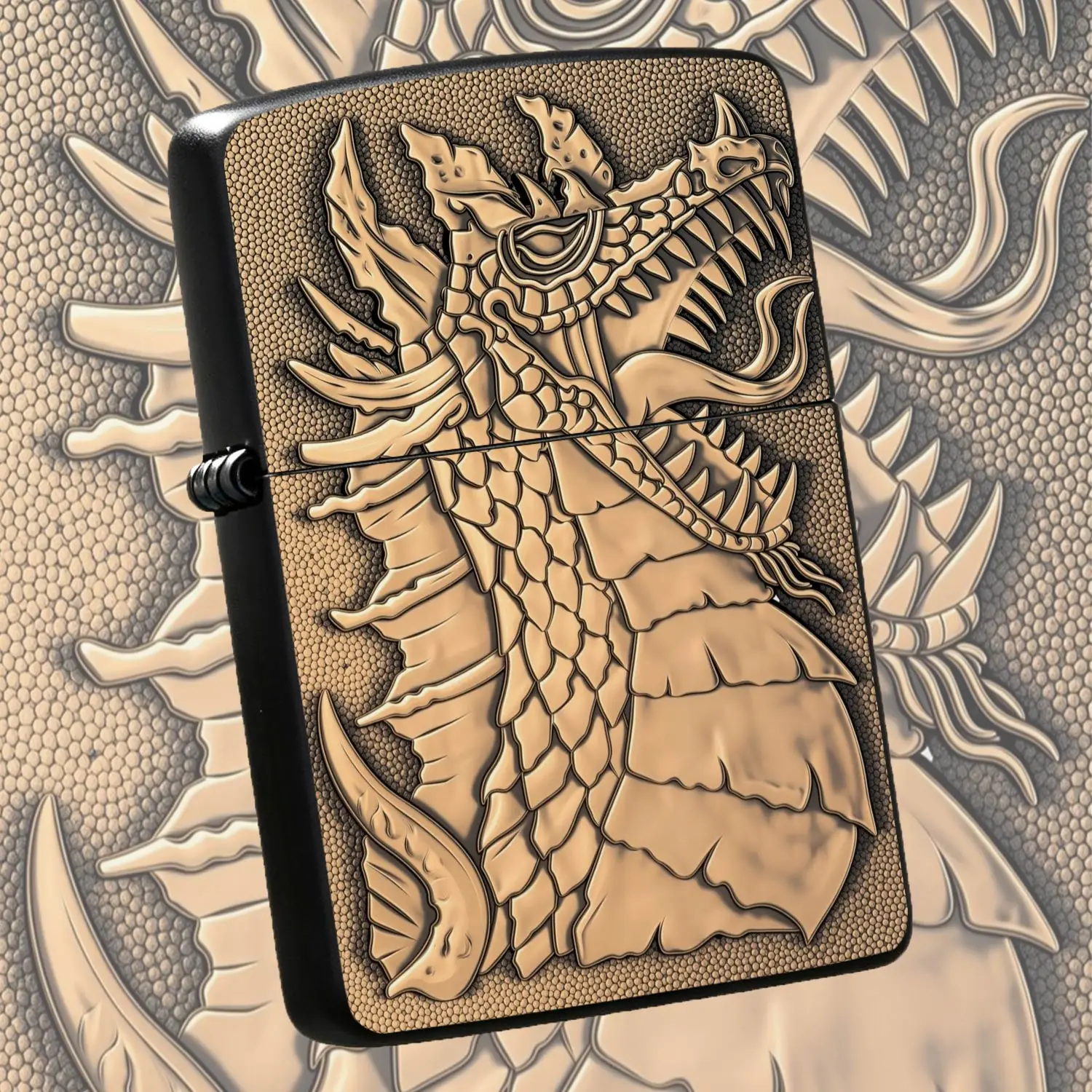 Vintage Embossed Myth Dragon Pattern Lighter, Exquisite Engraved Decorative Ignition Device, All Scenarios Usable Durable Portable Tool For Daily Use Outdoor Adventure Gifting Personalunique Stylish Practical Accessory A Humorous And Intere