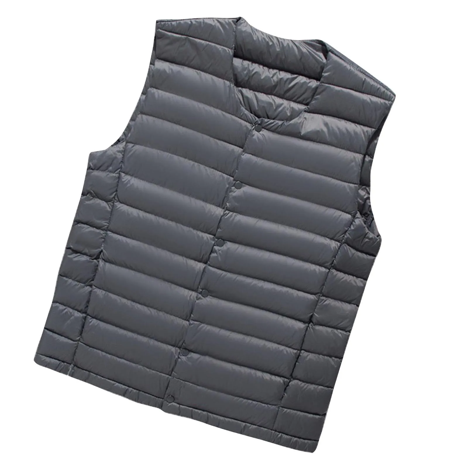 Men Winter Coat Warm Sleeveless Jacket Lightweight Vest Coat Streetwear Windproof Cotton-Padded Waistcoat