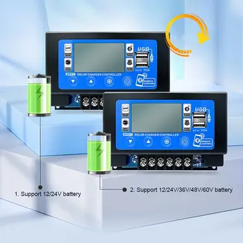 12V/24V 30A60A LCD velký digitální displej Bluetooth Wifi solární regulátor nabíjení Vestavěný MPPT regulátor pro ukládání energie 10 nejlepší prodej mppt wifi - №6