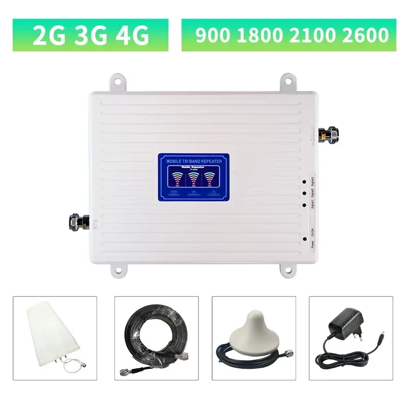 GSM Repeater 2G 3G 4G  900 1800 2100 2600 LTE Cellular Signal Amplifier 4G Cellular Amplifie Mobile DCS Signal Booster Repeater