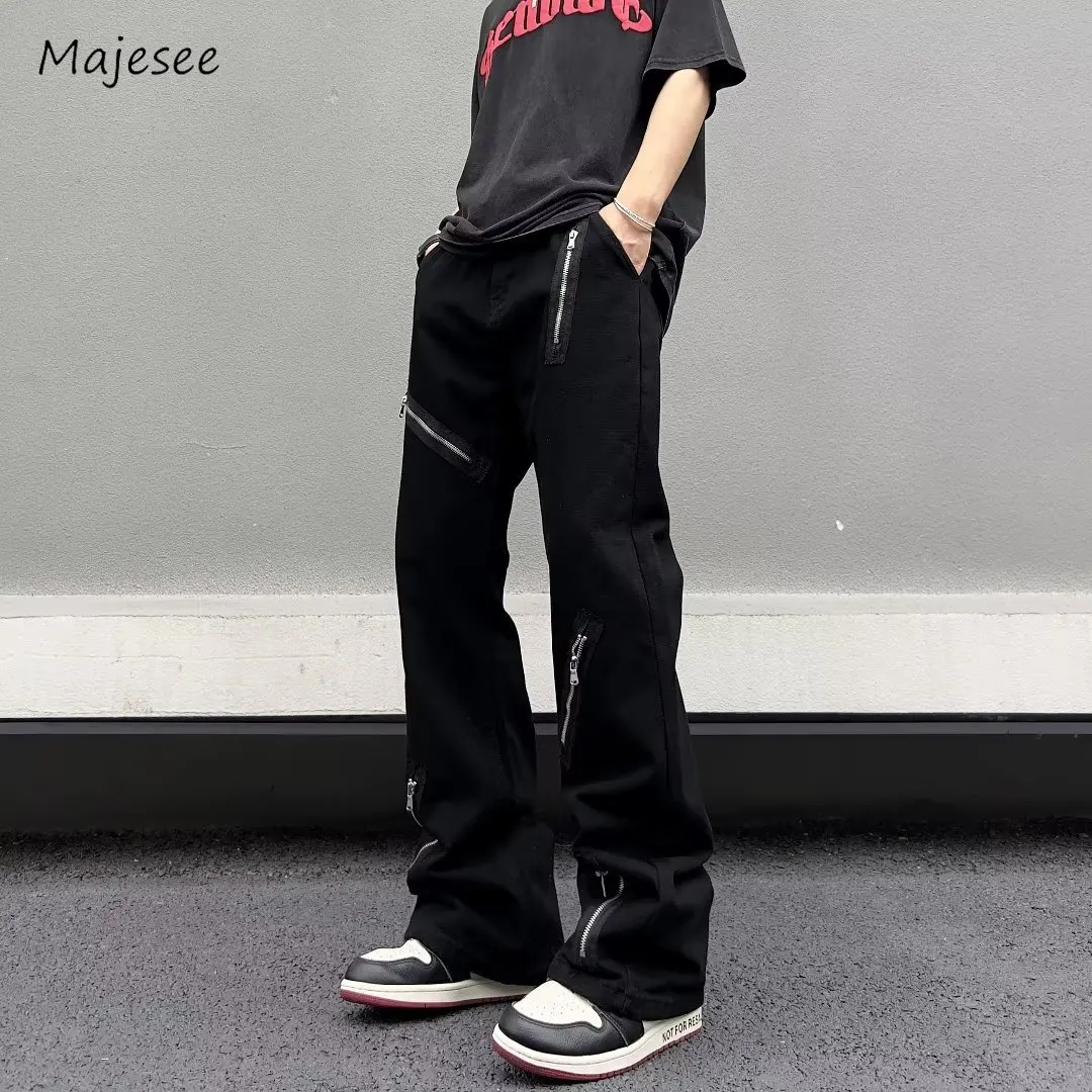 

Men Jeans Hip Hop Stylish Daily Chic Zippers American Style All-match Teenagers Mopping Trousers Workout Classic Advanced 2023