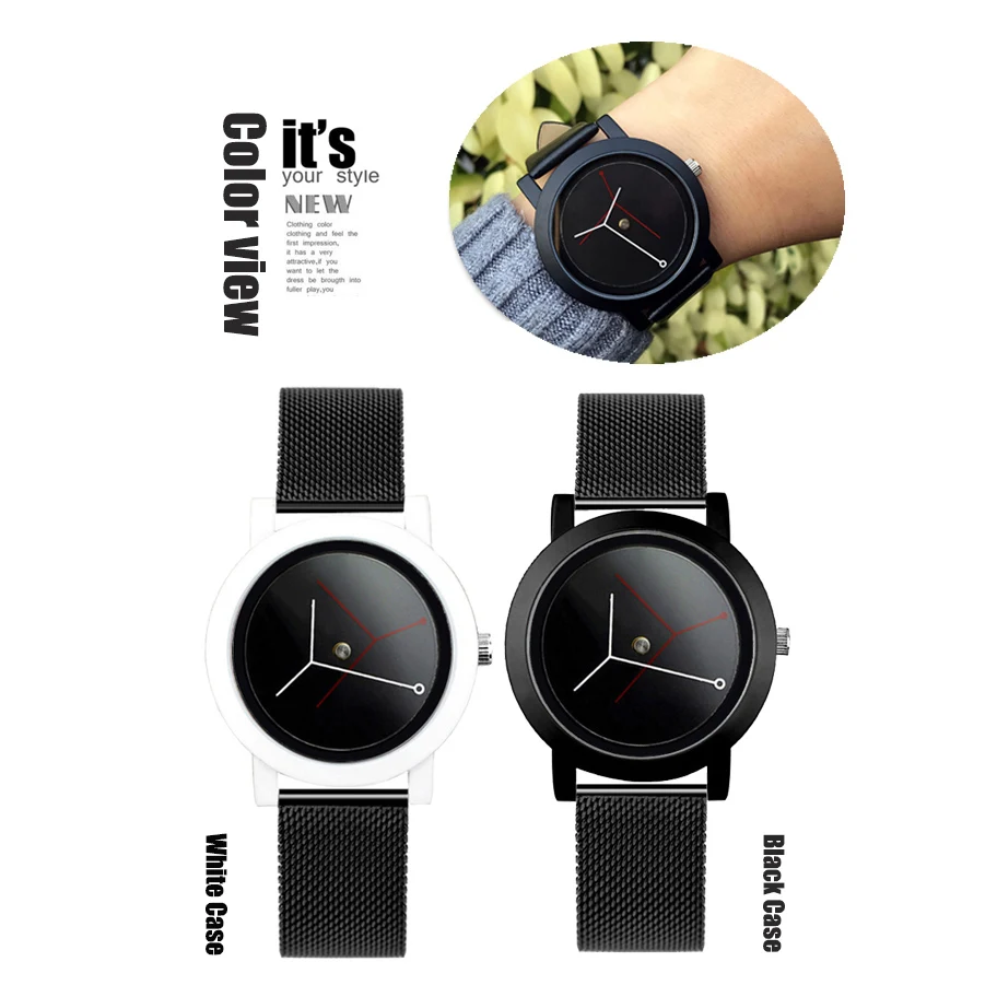 NEW YEAR Enmex creative design neutral wristwatch branch concept brief hit color simple face nature fashion quartz lady watches