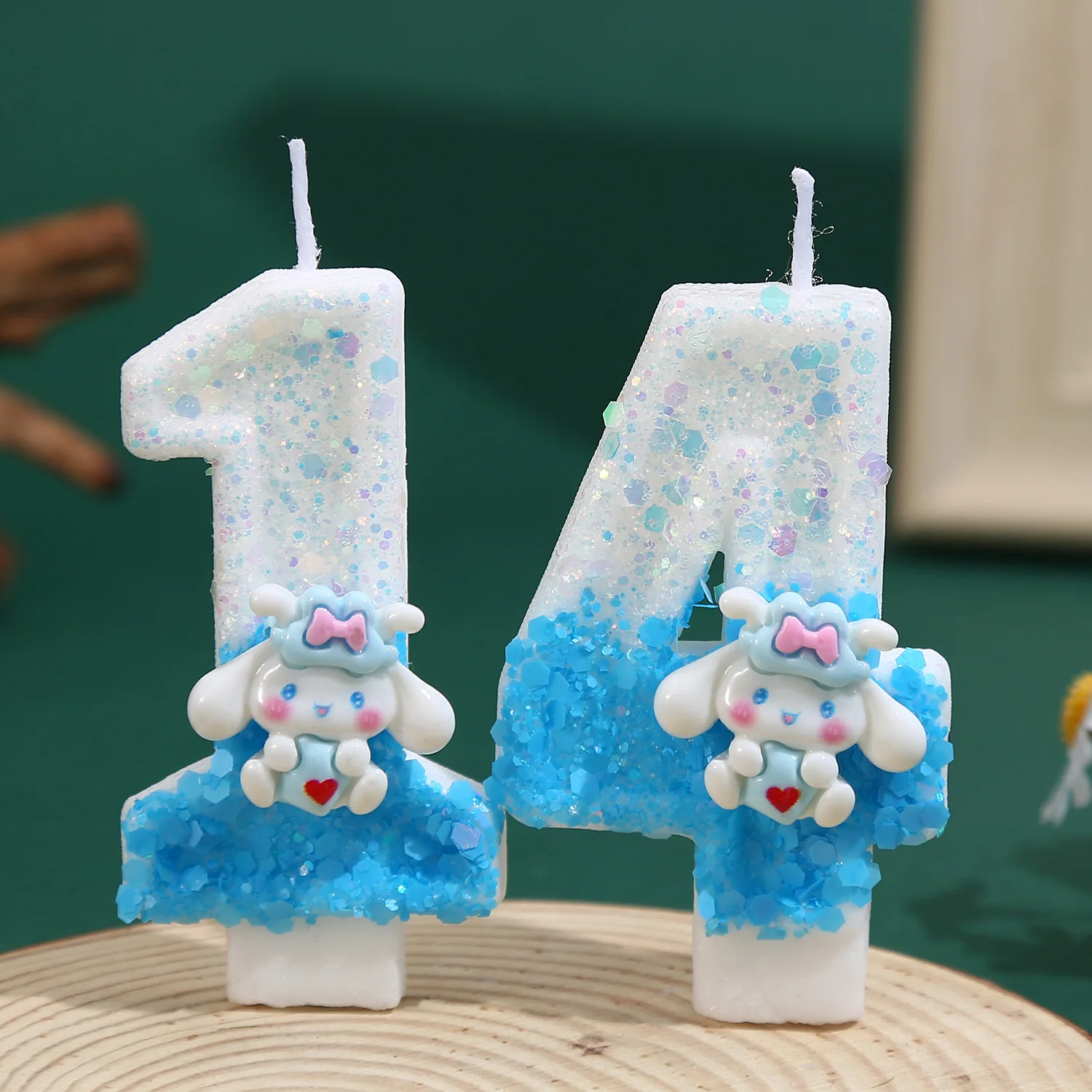 Sanlio vela Digital decoración de pastel de cumpleaños fiesta postre mesa ornamento Plugin