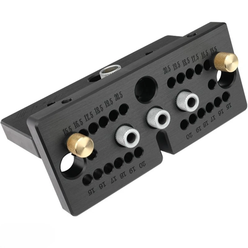 

Carpenter 3-in-1 Hole Puncher for Drilling and Positioning, Auxiliary Tool for Installing Round Wooden Tenons