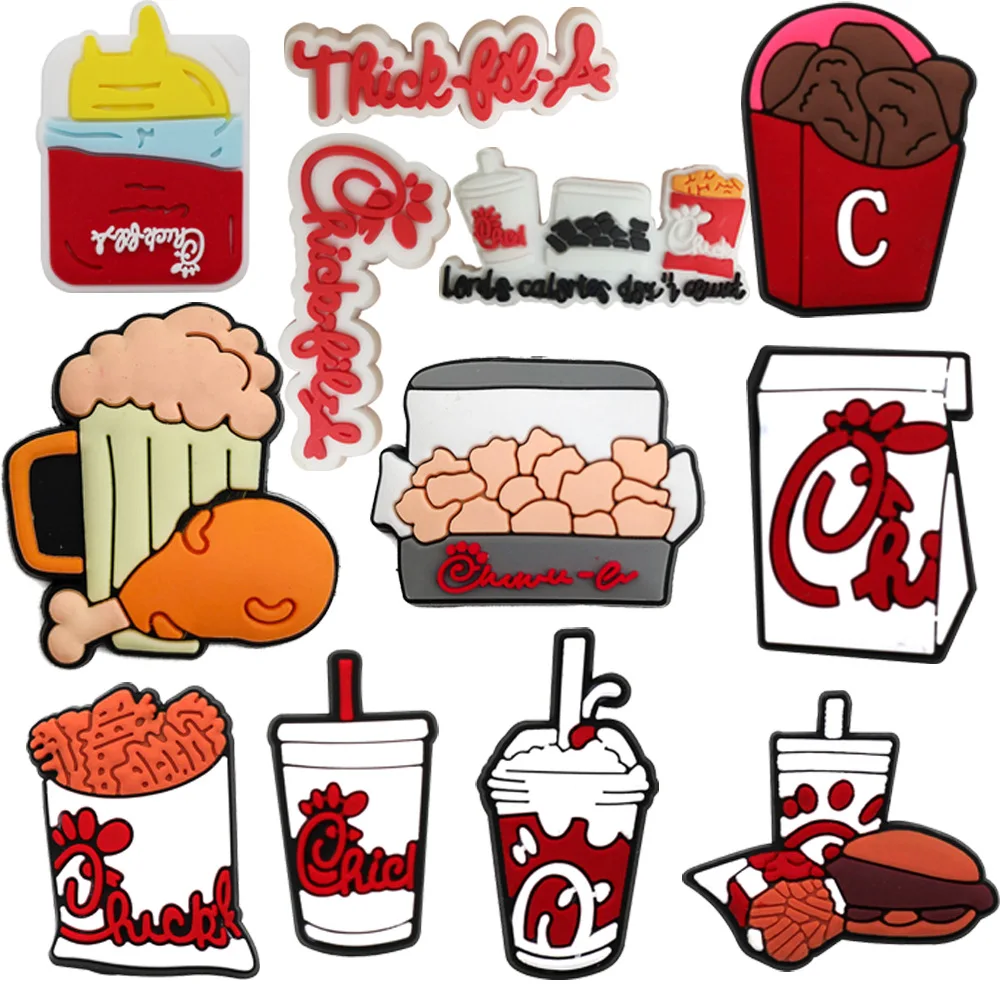 

Shoe Charms Accessories for Crocs Sandals Direct Sales From The Source Detachable Accessories Drip Molded Burgers Fried Chicken