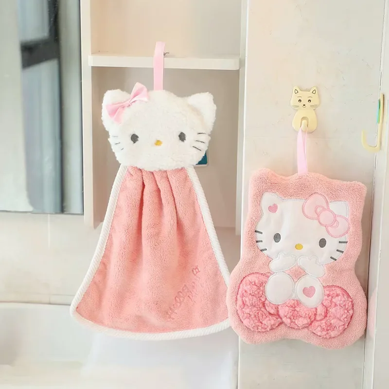 Kreskówka Kuromi HelloKittys Melody Postać z anime Wiszący ręcznik Sanrios Osobowość twórcza Prosty ręcznik kuchenny z kreskówek