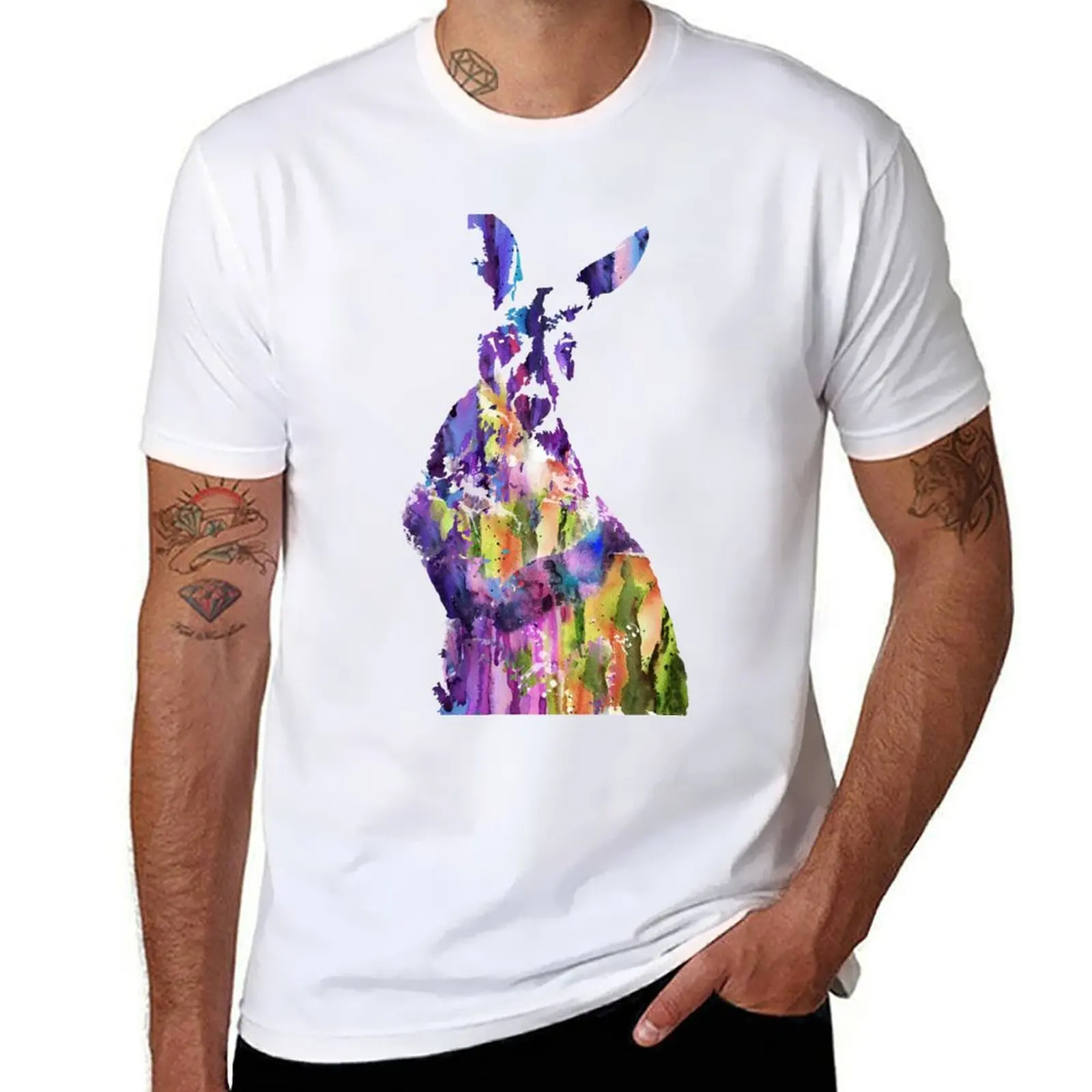 

Kangaroo T-Shirt oversized football t shirt Luxury man tee shirts for men