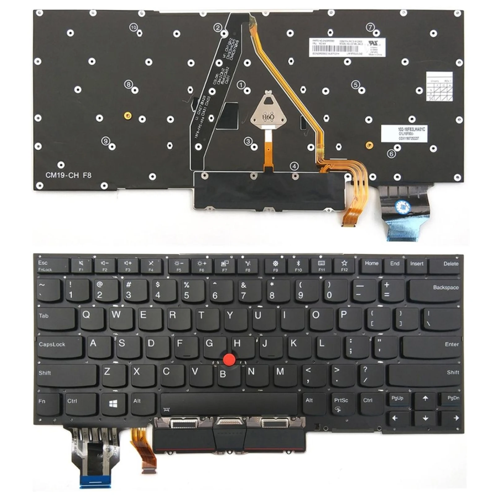 

For Lenovo Thinkpad X1 Carbon 8th Gen 2020 US Version Backlight Laptop Keyboard