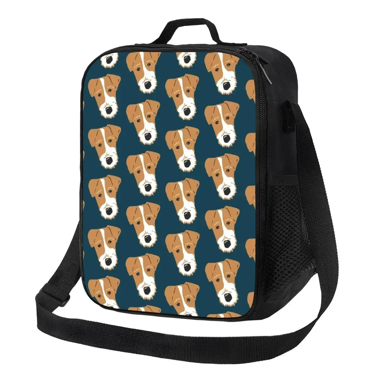 

Jack Russell Fox Terrier Thermal Insulated Lunch Bag Women Dog Lover Portable Lunch Tote for School Storage Bento Food Box