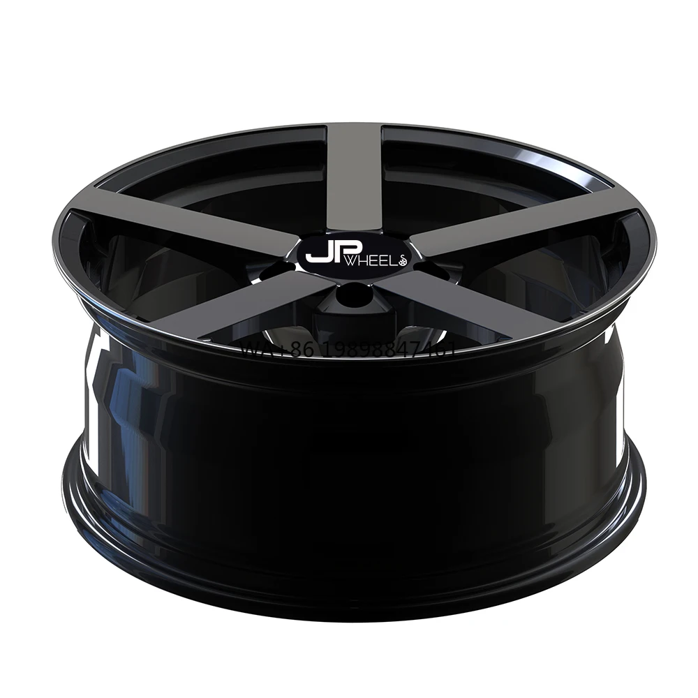 

JPwheels New Five Spoke Forged Monoblock Wheels 19x8.5 Inch 5 Holes 6x139.7 Black Finish Passenger Car Wheels #JM3031