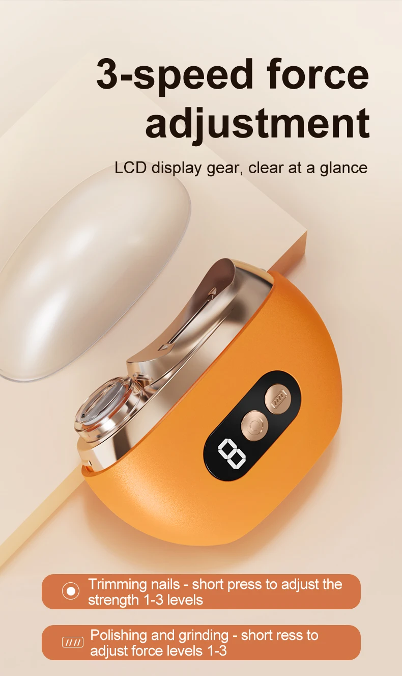2-in-1 Elektrischer Nagelknipser, Maniküre Anti-Spritz-Nageltrimmer für Babys, Finger- und Zehenschere, Pediküre-Werkzeug für dicke Nägel – Detail 9