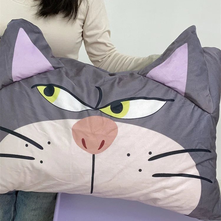 Disney Lucifer Cat Pillowcase Lovely Cheshire Cat Eeyore Pillow Cover Cute Anime Grey Cat Pillowcase Bed Home Decor Gifts Girl