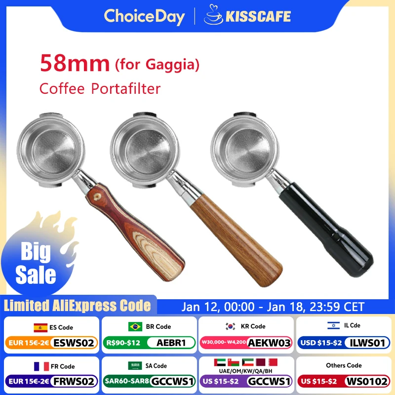 58MM Coffee Bottomless Portafilter For GAGGIA Classic Pro Naked Filter Basket Espresso Machine Accessories Maker Barista Tools