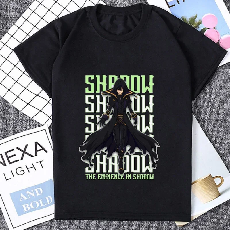 The Eminence in Shadow Cool Printed Anime T-shirt Cotton Fashion Harajuku Style Man T Shirt Casual Loose Streetwear Unisex Tees