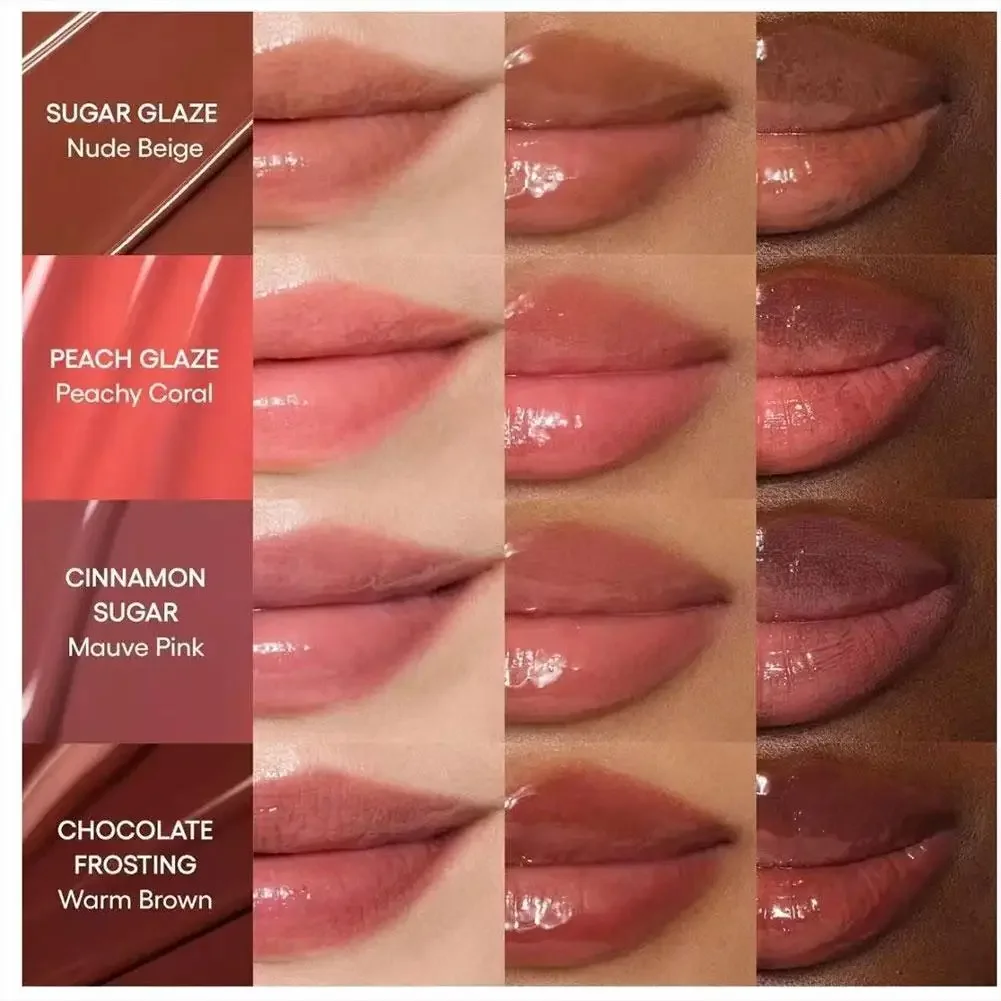 Donut Lip Balm Moisturizing Mirror Lip Gloss Lip Strawberry Raspberry Chocolate Glaze Smell Lipstick Transparent Lip Oil Makeup view 6