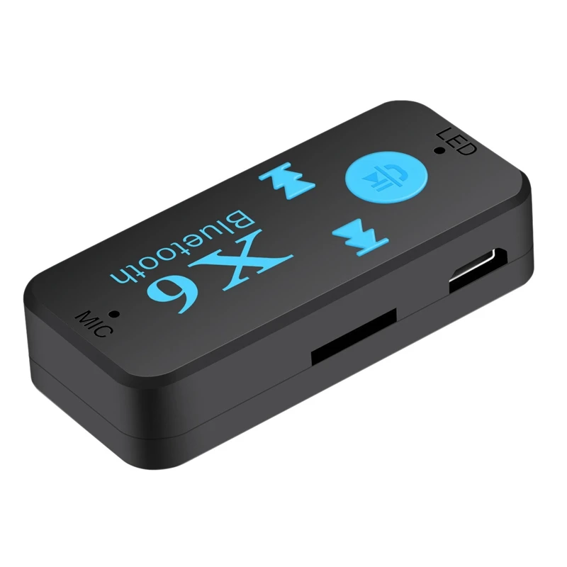 X6 Wireless Bluetooth 4.0 Adapter 3 In 1 USB Bluetooth Receiver 3.5Mm Audio TF Card Reader MIC Call Support For Car Home