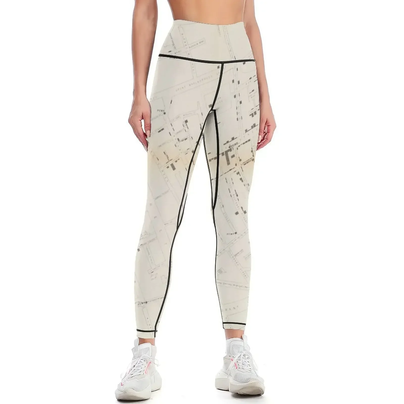 John Snow's Cholera Map Leggings sportswear for gym Women's gym active wear push up fitness Womens Leggings