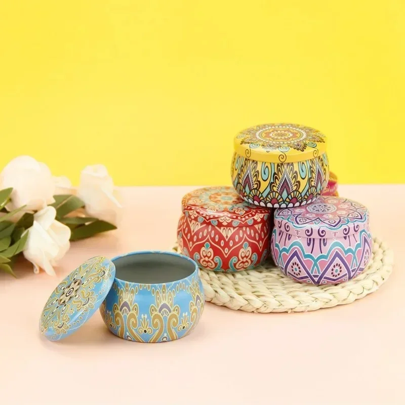 6 Pcs Candle Tin Jars DIY Candle Making kit Holder Storage case for Dry Storage Spices Camping  Party Favor and Sweets Gifts