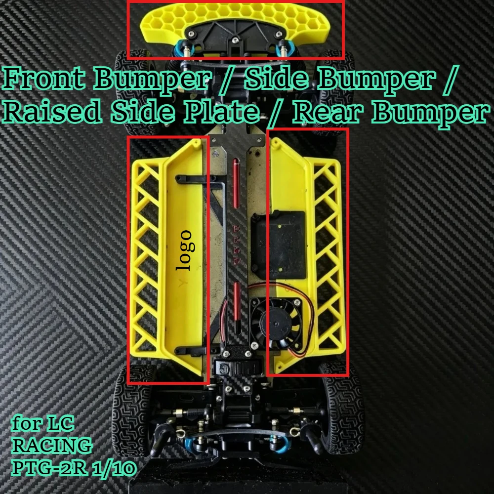 RC Rally Car Front / Side Bumper Guard for LC RACING PTG-2R 1/10 scale custom size upgrade parts replacement spare accessories