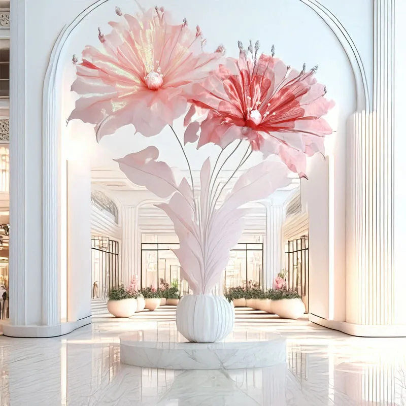 

150 см искусственный цветок свадебное украшение реквизит марлевый цветочный набор витрина украшение дома от пола до потолка большой цветок